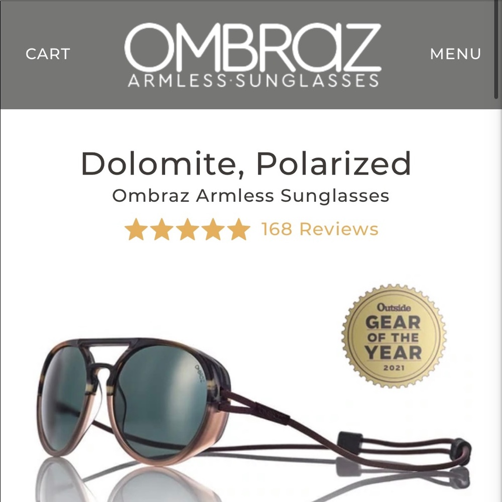 Ombraz polarized armless sport sunglasses
